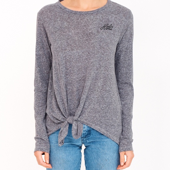 Sundry Tops - NWT SUNDRY HOLA KNOTTED L/S TEE (new pics 2/2/18)